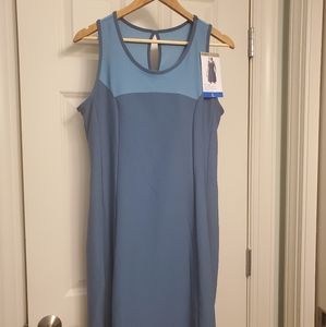 Teal Women's Active Dress, with pockets, built in bra, Large